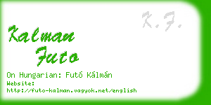 kalman futo business card