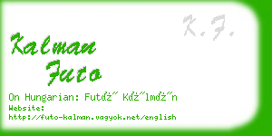 kalman futo business card